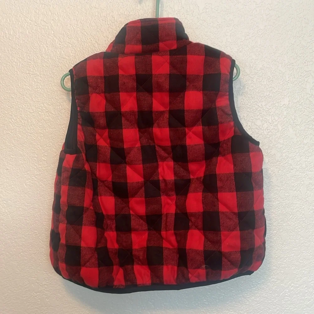 ❤️🖤Buffalo Plaid Puffy Vest (S) - Picture 6 of 6